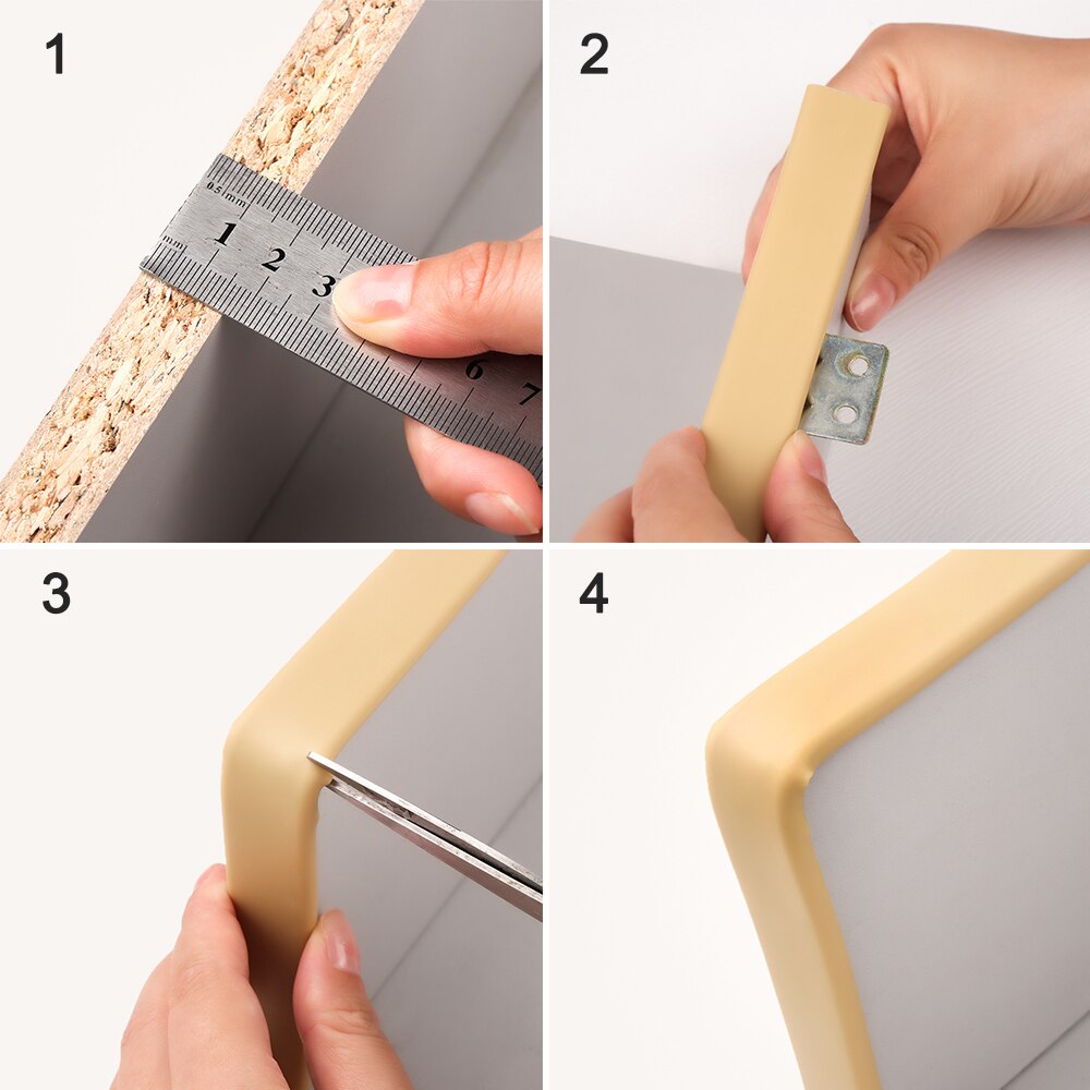 1m 16/18mm nastro adesivo per bordi in PVC autoadesivo nastro sigillante a forma di U fogli per impiallacciatura per mobili protezione per scrivania