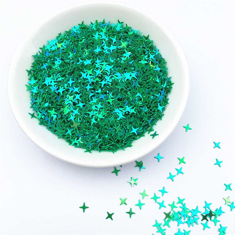 4 mm vierpuntige ster kruis ster pailletten pvc kristal modder flitsende nagels schoonheid make-up kralen bruiloft feest gooien confetti  jj350: 11