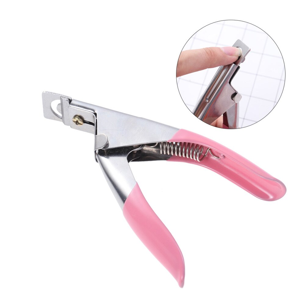 Stainless Steel Nail Art Manicure U-shape Scissors Line Edge Cutter French Tips Nail Acrylic Art Shear Clipper File Trimmers: Default Title