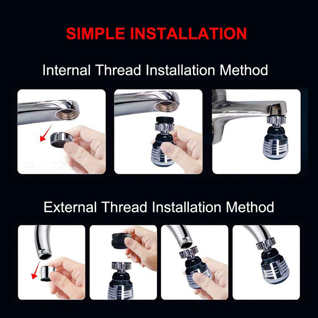 2 Modes 360 Degree adjustable Water Filter Diffuser Water Saving Nozzle Faucet Connector Shower Kitchen Faucet Aerator