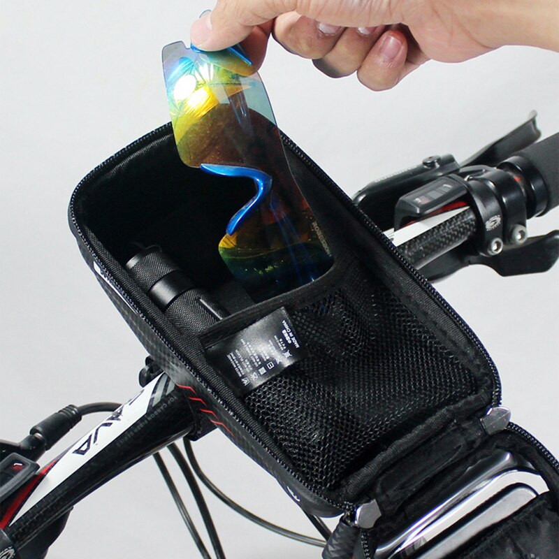 6.5' Rainproof Bicycle Bag Phone Holder Reflective Bike Cycling Bag Touch Screen Bag Phone Case For iPhone SE 11 Pro Max Samsung