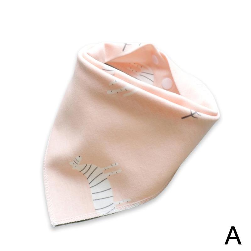 Slabbers Dubbele Katoen Slabbetjes Cartoon Animal Gedrukt Kleding Katoen Bib Handdoek Voeden Bandana Speeksel Patroon Schort V9u4