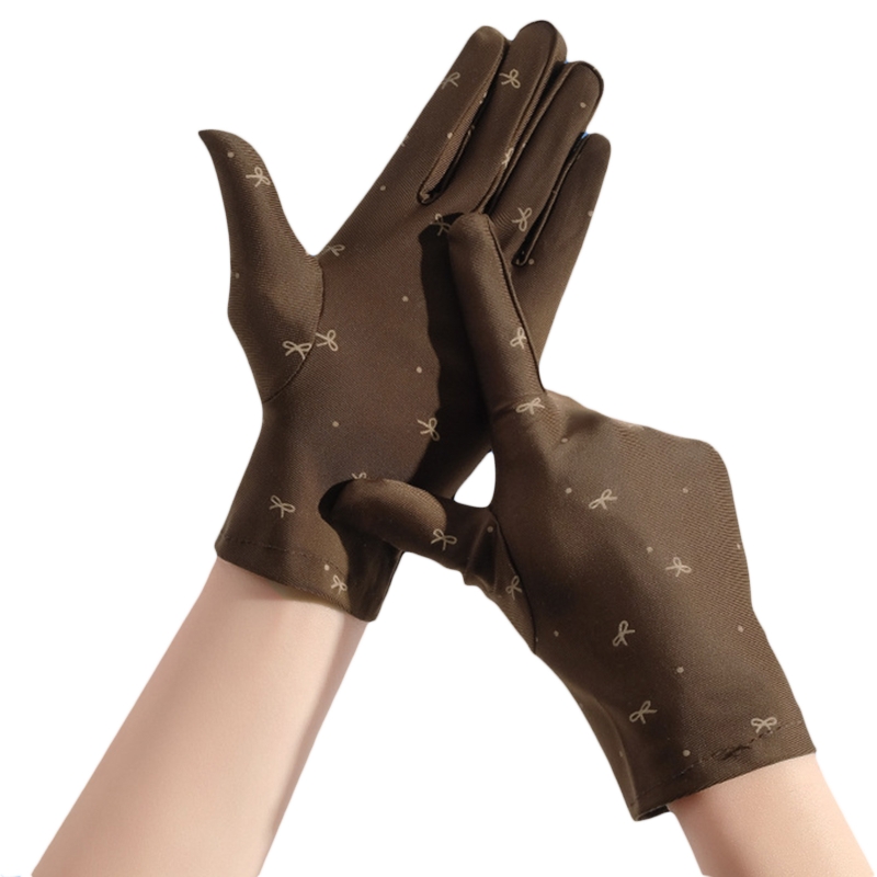 1 Pair Sunscreen Gloves Female Women's Short Spring Summer Cyclist Mittens Breathable Elastic Sun Protection Gloves: B-6