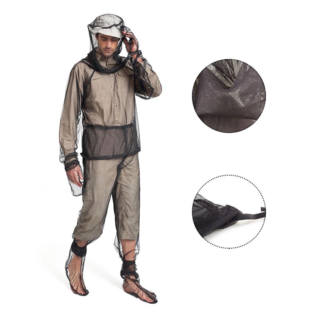 2 Sizes Outdoor Anti-mosquito clothes suit jacket/trousers/Gloves/Shoes covers mosquito protection Clothing 175-190CM 160-175CML