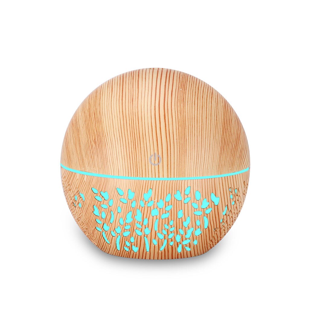 Ätherisches Öl Diffusor Ultraschall-luftbefeuchter Mit Holzmaserung Farbwechsel LED Licht Elektrische Aroma Schilf Diffusoren
