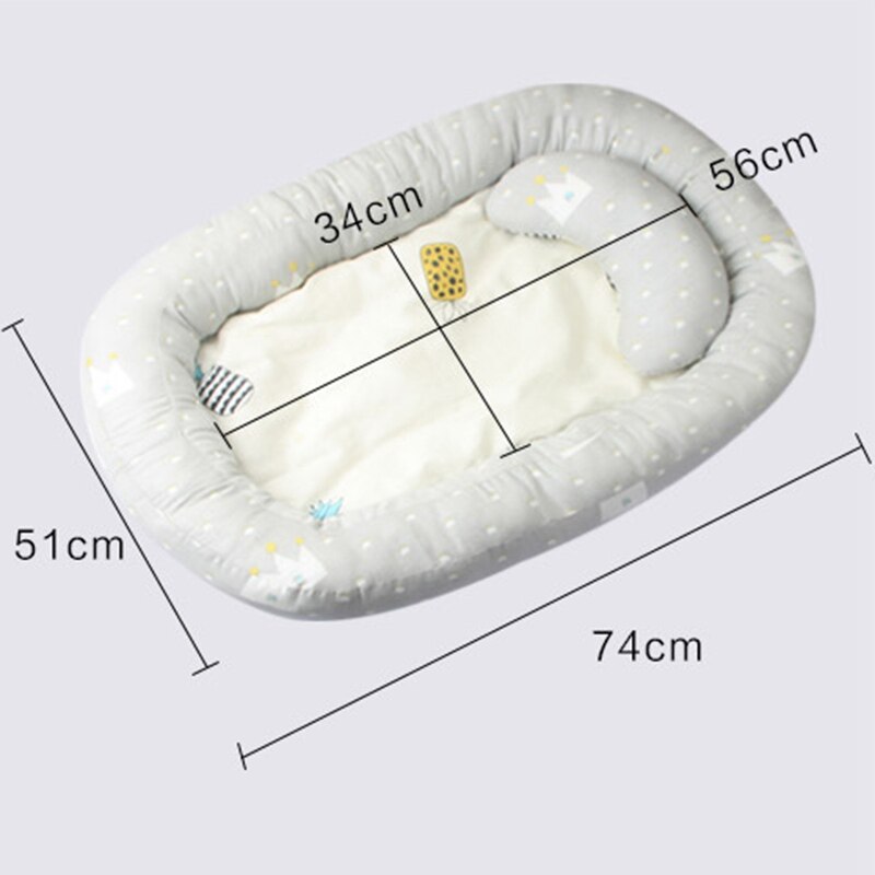 Cama nido portátil para bebé, cuna de viaje extraíble, cuna infantil de algodón para dormir, cuna para niño pequeño, adaptabilidad independiente