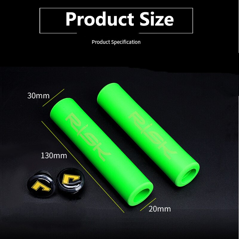 Empuñaduras de silicona para bicicleta de montaña, mangos de esponja para manillar, suaves y ultraligeros, guante de silicona antideslizante, 1 par