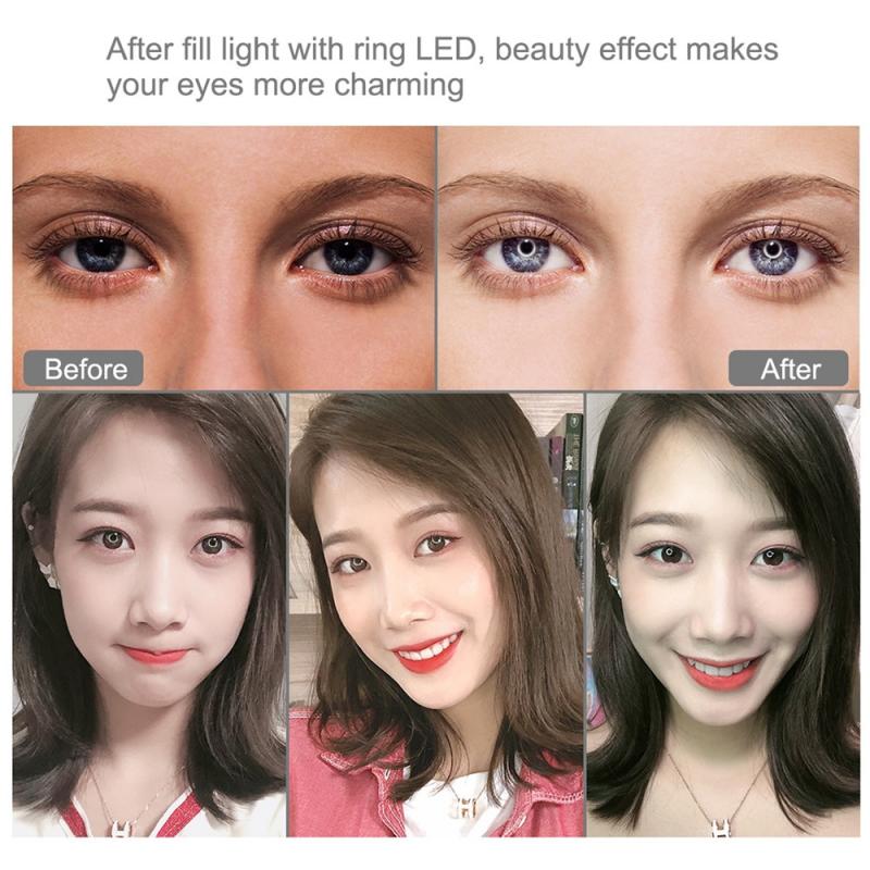 1 Pcs 3.6 Inch Roze Fotografie Led Selfie Ring Licht Usb 12Cm Dimbare Camera Telefoon Ring Lamp Voor Make-Up video Live Studio