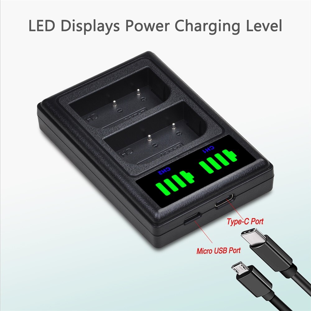 Powertrust D-LI90 Dual Batterie Ladegerät für Pentax 645D, 645Z, K-01, K-3, K-5, K-5 II, k-5 IIs, K-7 Kamera, Panasonic DMW-BLF19
