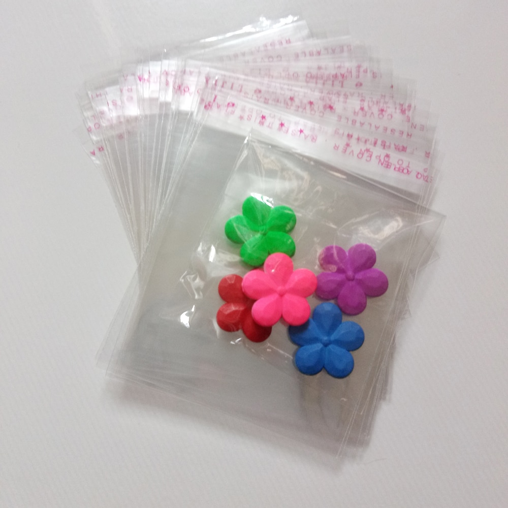 1000 sztuk Opp Bag samoprzylepne przezroczyste torby dla kobiet/tkaniny/prezent/woreczki na biżuterię małe plastikowe torby wyświetlacz torba do pakowania