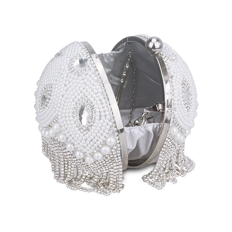 Gouden Diamant Kwastje Vrouwen Party Metalen Kristal Koppelingen Avondtassen Huwelijk Bruids Zak Schouder Handtas Polsbandjes Clutch Purse
