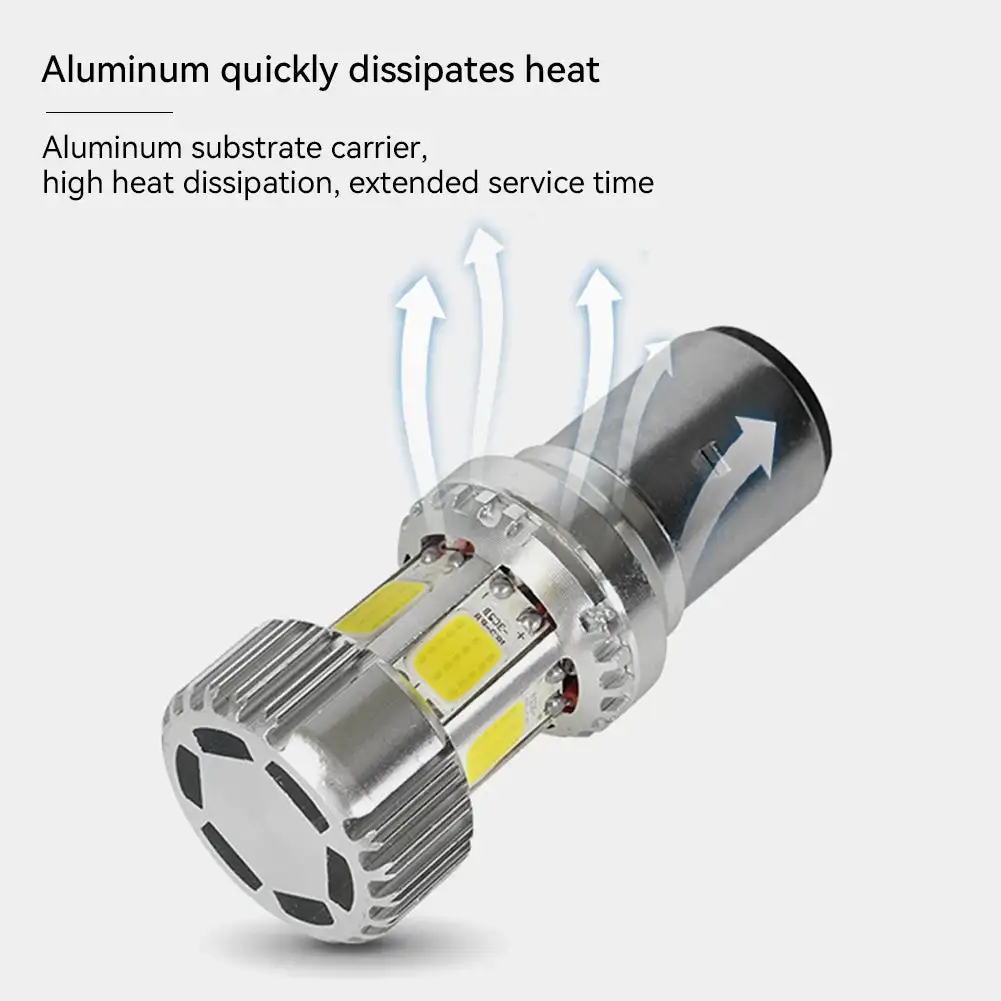 Motorrad H4 BA20D LED Scheinwerfer Birne Motorrad Licht Super Helle Lampe Lampen Rolle Motorrad DRL Lichter Aluminium Legierung