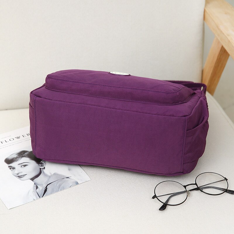 Multi Pocket Handbag Waterproof Nylon Shoulder Bags Zipper Large Capacity Travel Female Crossbody Bags Female Multilayer