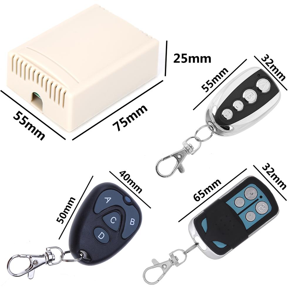 DC12/24V 4CH Draadloze Afstandsbediening Schakelaar Ontvanger Wandpaneel Relais Zender Elektrische Apparatuur Accessoires