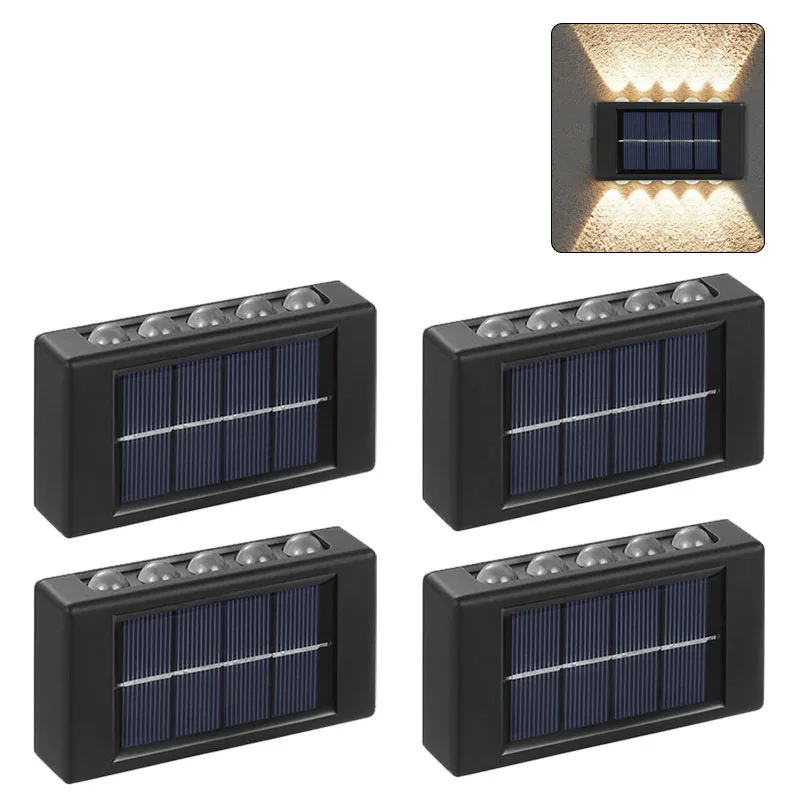 Vierkant Hek Pijler Licht Solar Post Cap-verlichting Pier Mount Vintage Postlamp Portiek Kolom Hoofdlamp Hek LED Bronzen Sokkellamp Buiten Voor Tuinpadterras