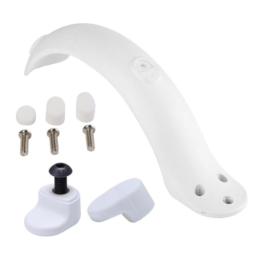 Rear Fender with Screws Lightweight Element Rubber Stoppers Electric Decoration for Xiaomi Mijia Electric Scooter M365: White