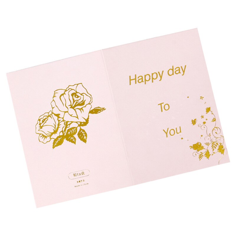 Petite carte postale de joyeux anniversaire | Enveloppe créative, cartes , carte de vœux, en métal, 3D, faite à la main, carte de remerciement vierge, pour
