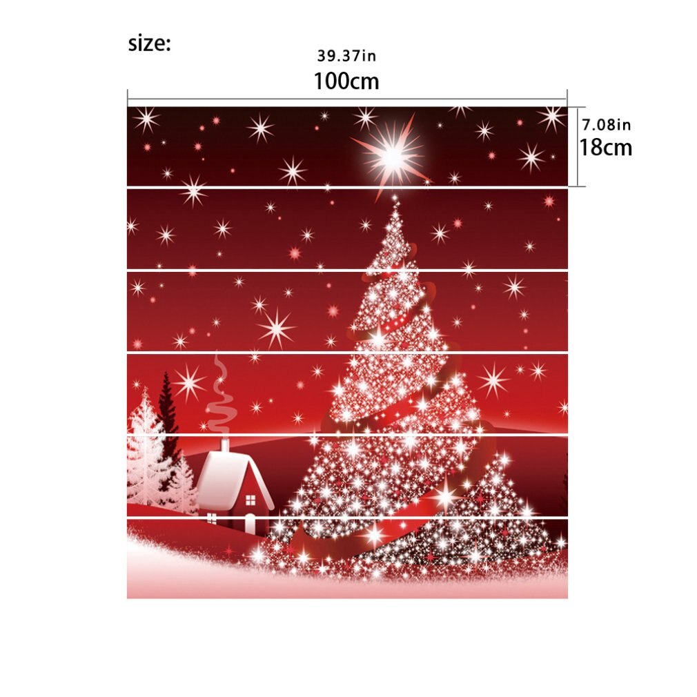 6pcs Modern Christmas snowflake staircase decoration stickers Waterproof oil-proof self-adhensive material