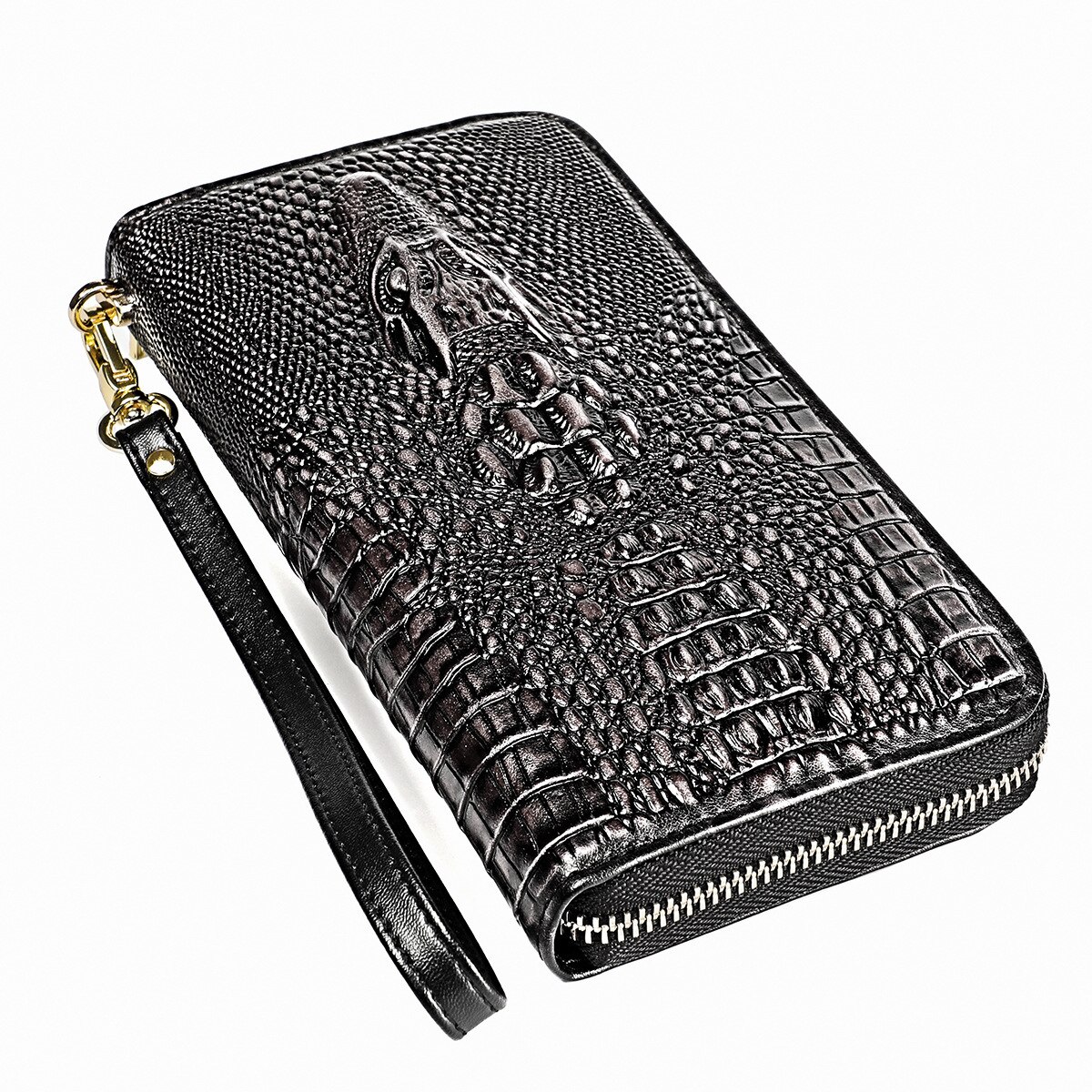 Man Women Genuine Leather Wallet Business Rfid Women Wallets Short Male Purse Card Holder Wallet Men PORTFOLIO Male Clutch: 916Silver crocodile