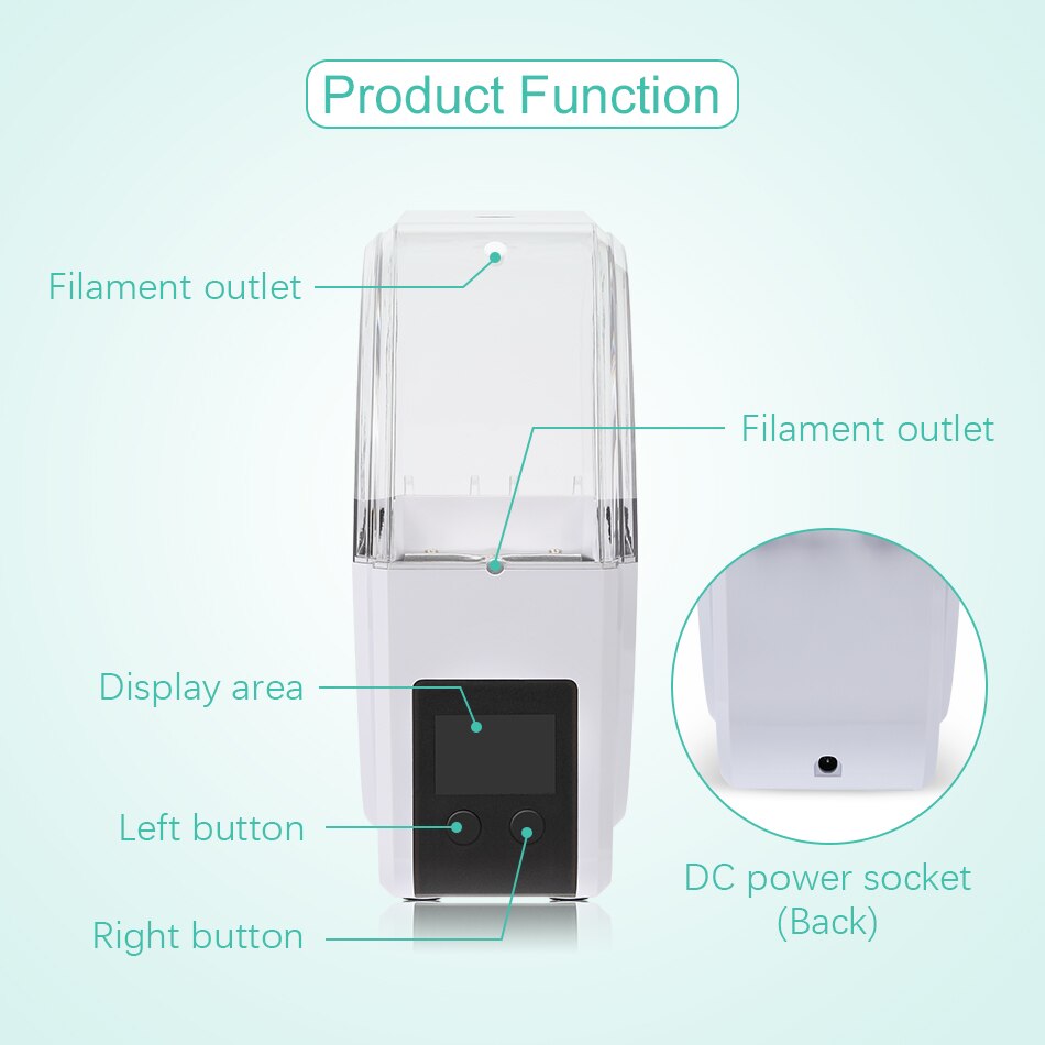 SUNLU 3D Filament Drying Box Filaments Storage Holder Keeping Filament Dry Sublimation 3D Printer Filament Storage Box Holder