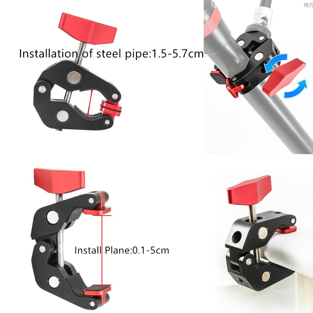 11 &quot;Metalen Verstelbare Scharnierende Magic Arm Klem Houder Mounts Kit Voor Gopro Slr Lcd Monitor Led Flitslicht Camera accessoires