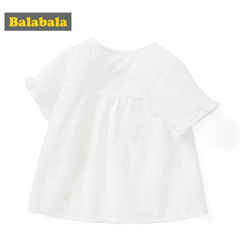 Balabala, camisa para niñas, ropa para niños, top de manga corta, novedad de verano , algodón para bebés, sección holgada y cómoda