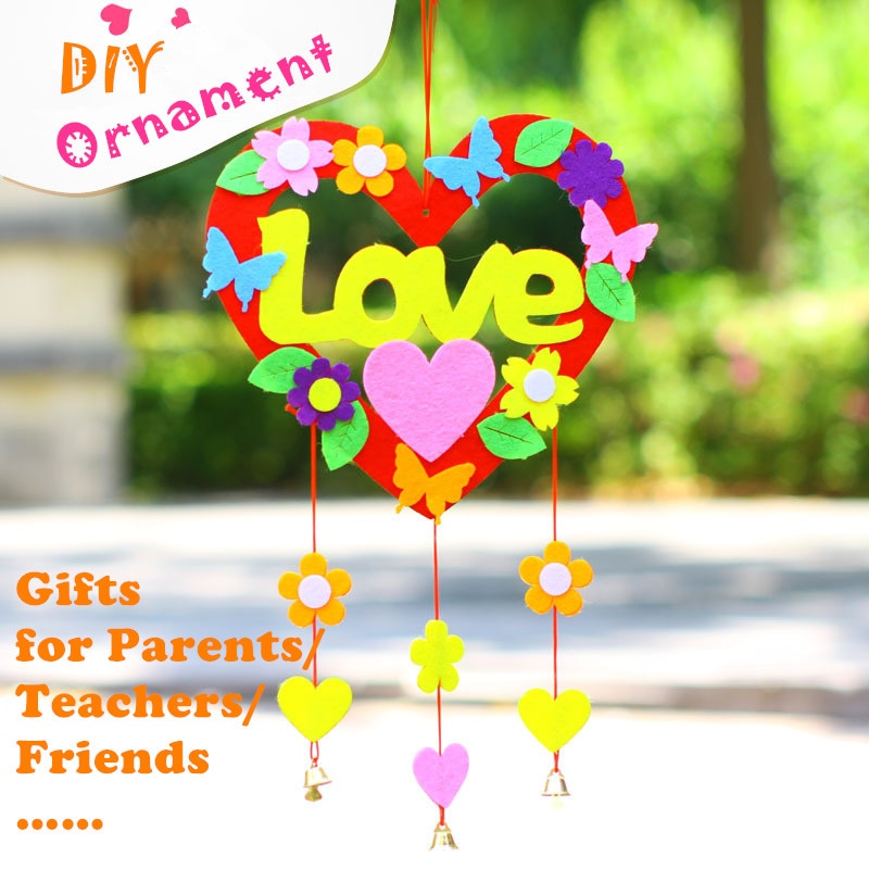 Kids DIY Non-woven Hanging Ornaments Sticker Kindergarten Children Handmade DIY Decoration Material Package