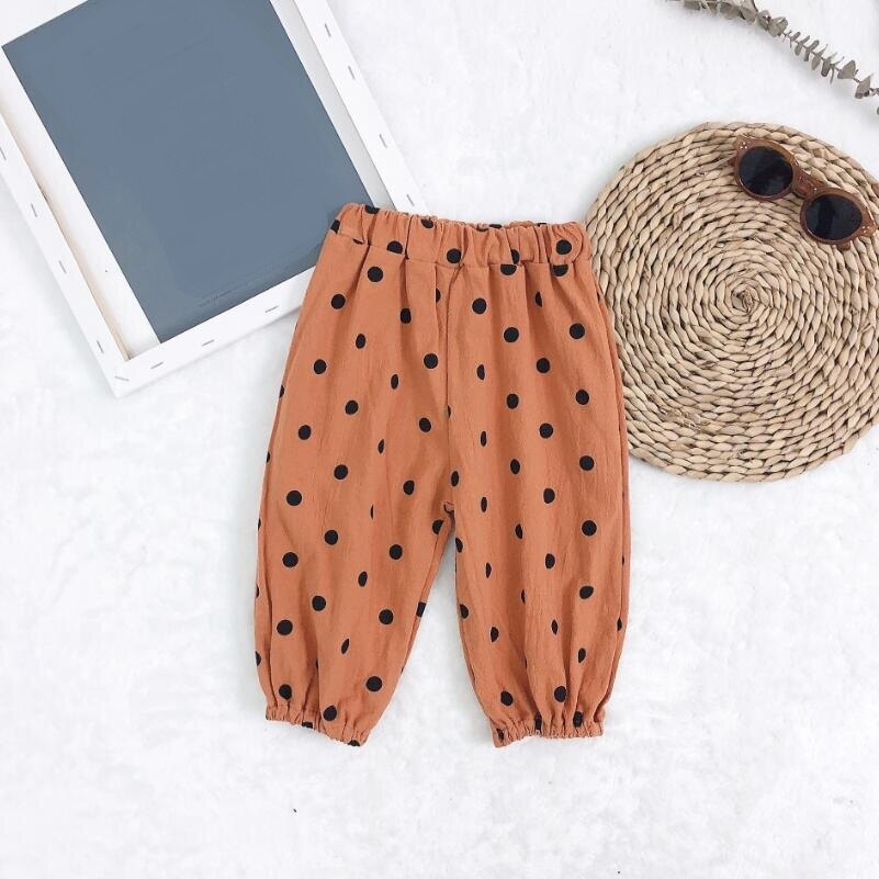 Lente zomer jongens broek stippen mug kinderbroek all-match eenvoudig casual babymeisjeskleding meisjes leggings kinderbroeken