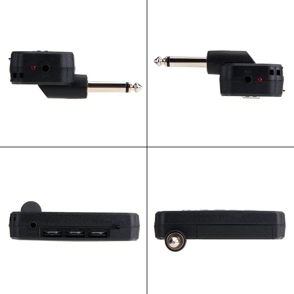 JA-03 Portable Electric Guitar Pre-amp Mini Guitar Pocket Amplifier Distortion Amp Simulator Headphone Output good Dynamic