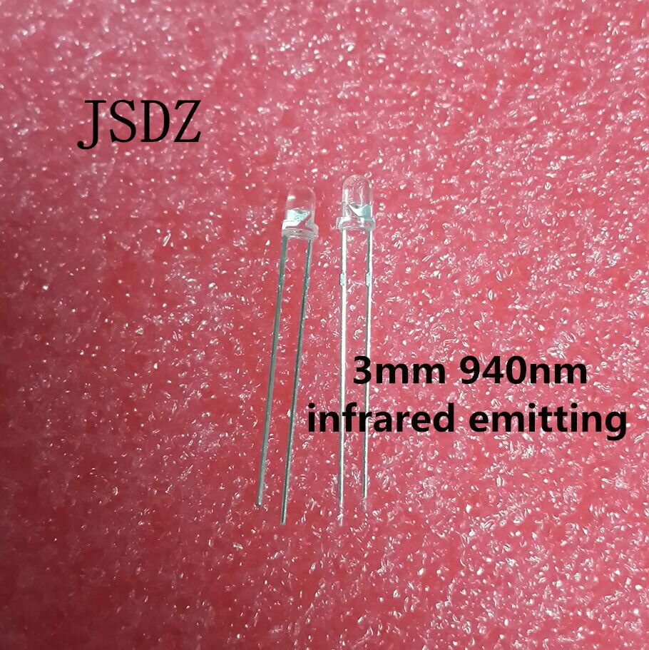 3mm infrarood emitting diode IR204C-A-L IR204 100 stks/partij 3mm 940nm IR Infrarood Emitting Ronde Buis Licht di