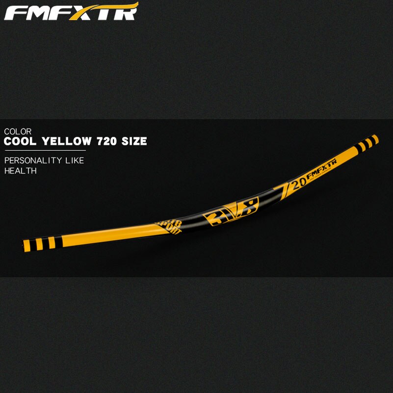 Aluminiumlegering fietsstuur mtb xm dh downhill racefiets stuur stijging stuur 10 graden backsweep 31.8*720/780mm: 720mm geel