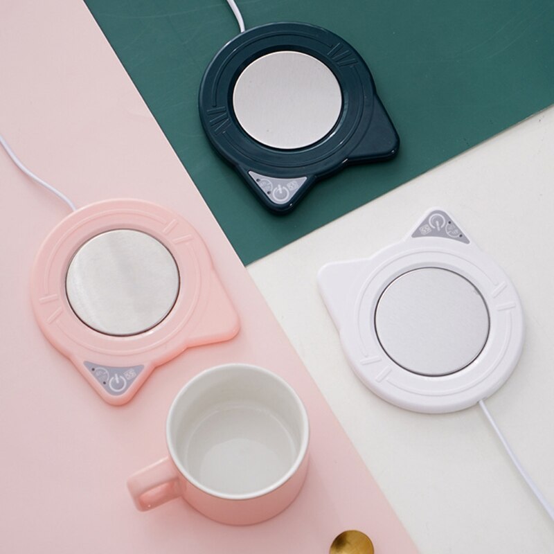 Cute Coffee Mug Warmer Pad & Cups Electric Power Cup Warmer Heating Pad