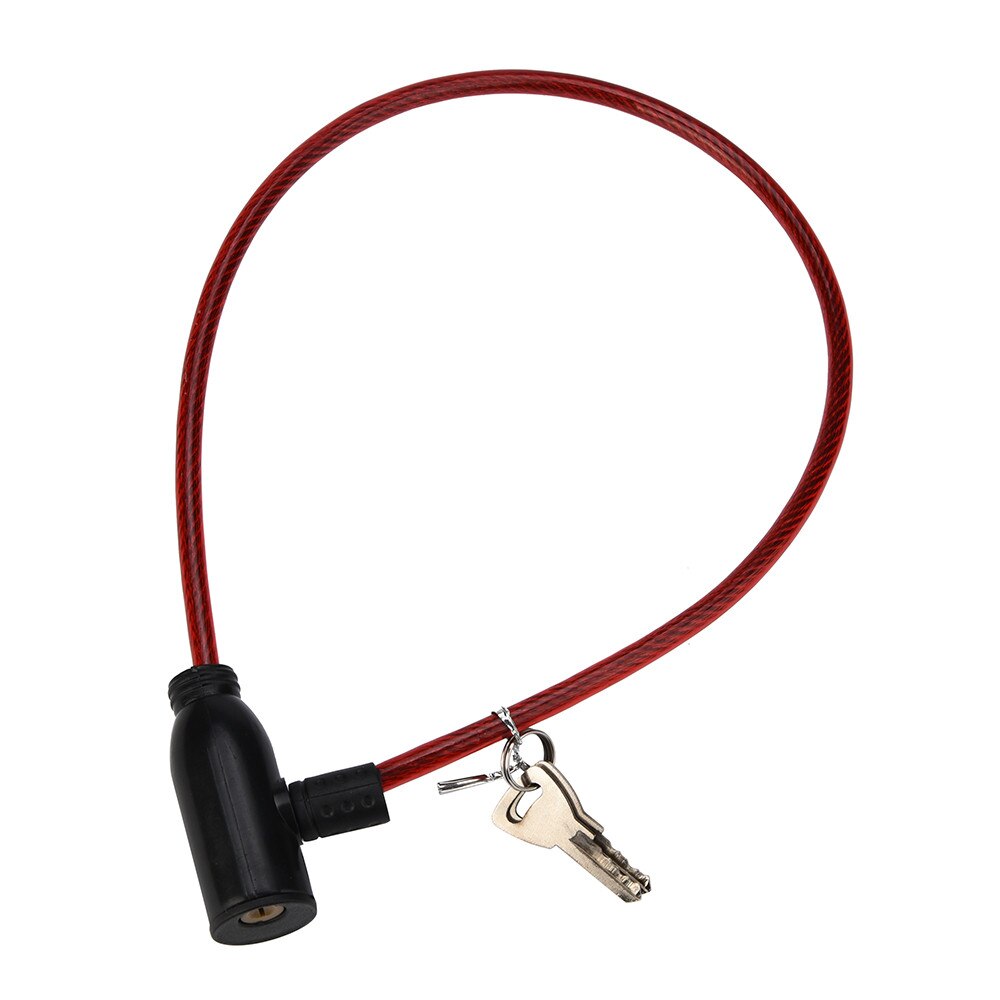 Cable antirrobo para ciclismo de 8x640mm, candado de seguridad para patinete, con 2 llaves, accesorios de bicicleta de ciclismo al aire libre #20
