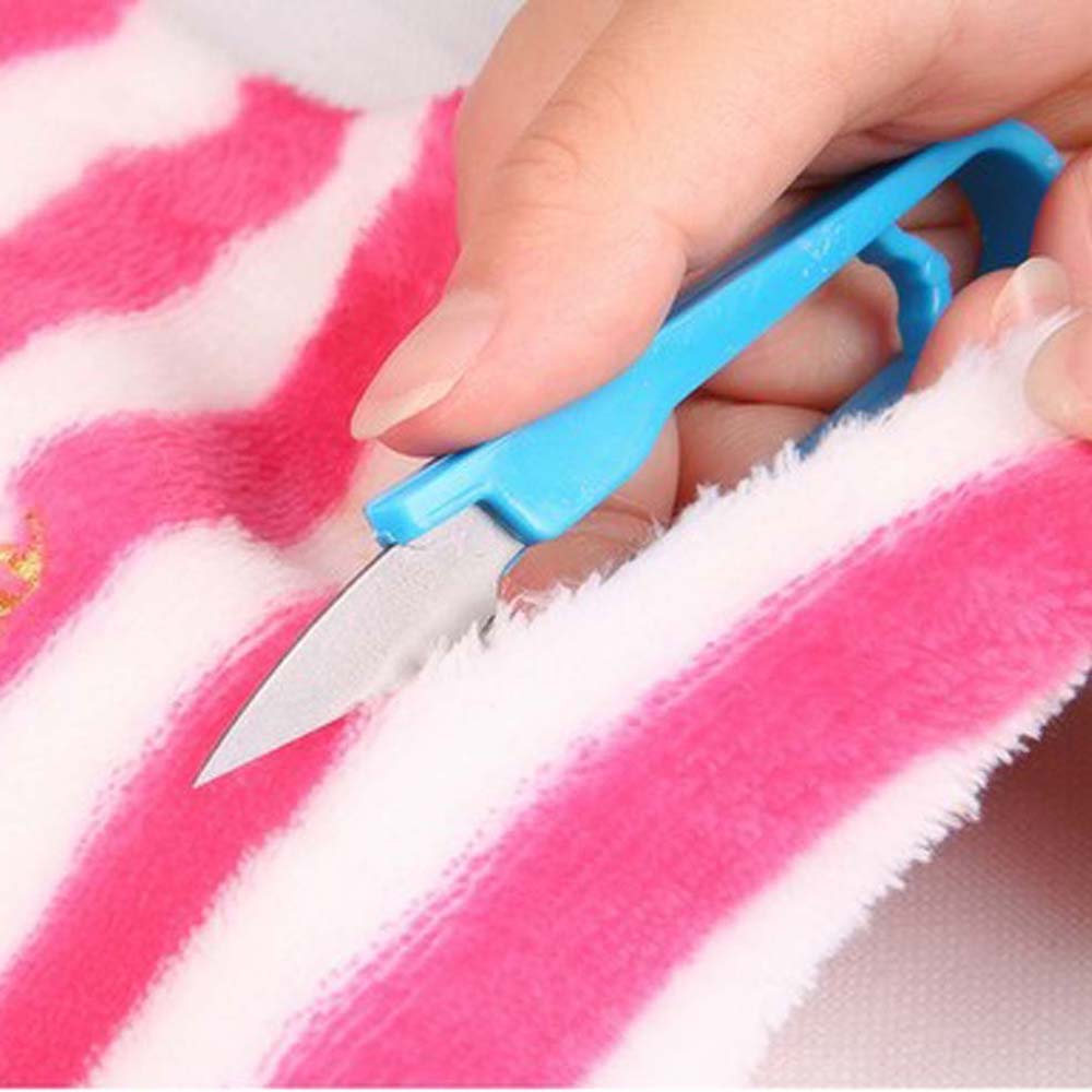 Ciseaux de couture pratiques manche en plastique | Ciseaux de sécurité, ciseaux de tailleur, coupe-fil à coudre, ciseaux au point de croix, artisanat outil domestique