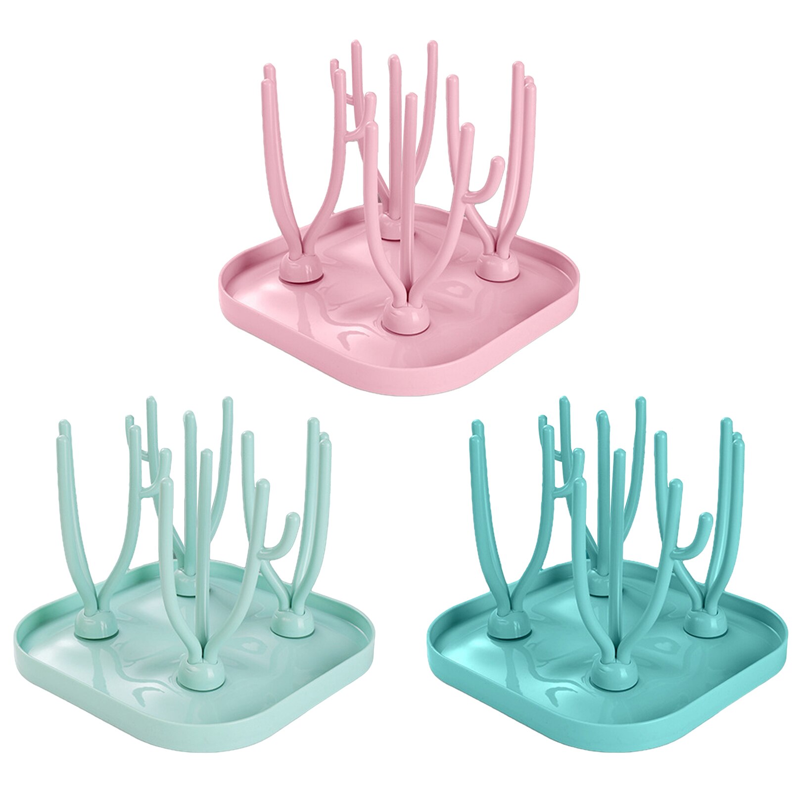 Baby Fles Droogrek Baby Fles Schoonmaken Droger Afdruiprek Opbergrek Boom Vorm Rack Voor Baby Flessen Verwijderbare