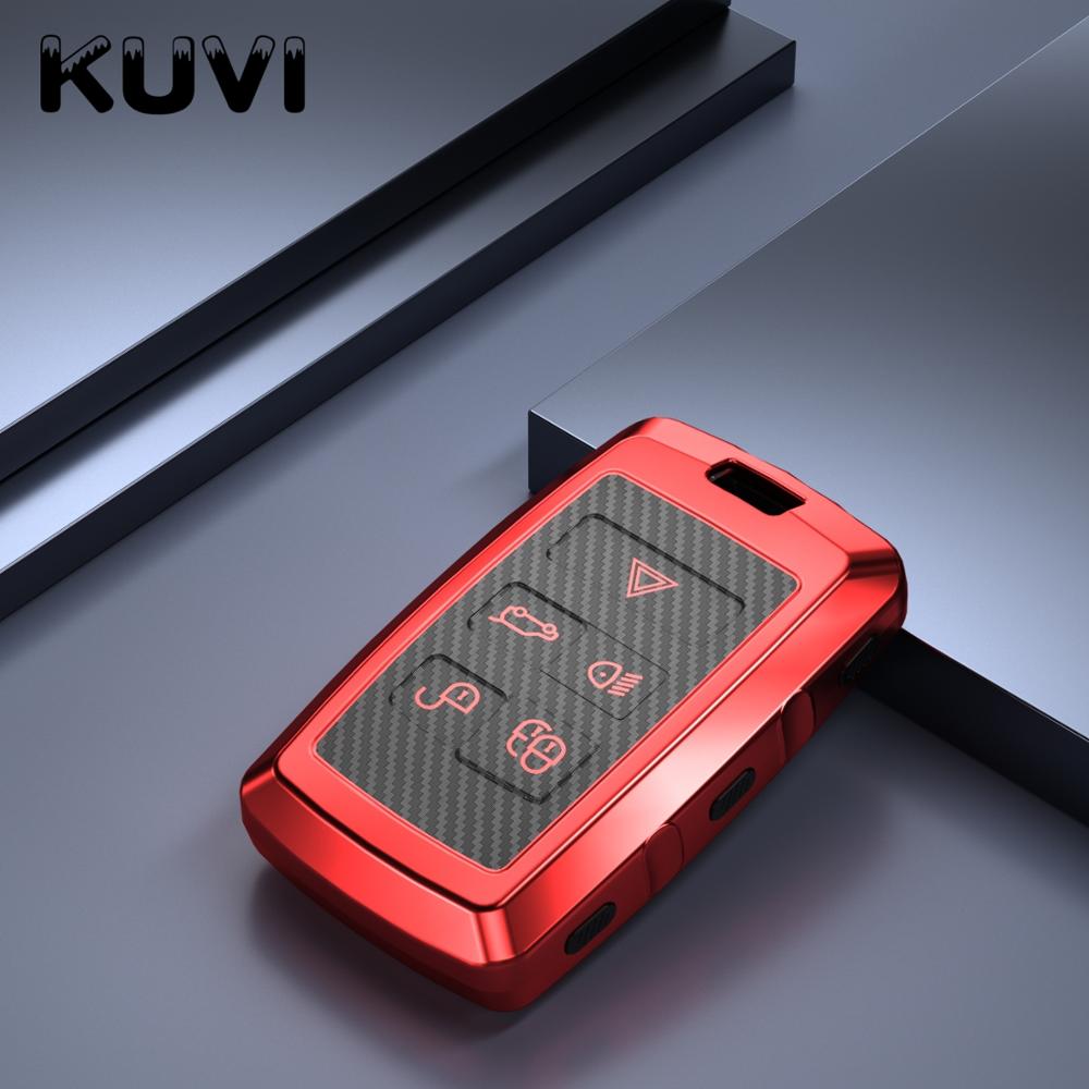 TPU Carbon Grain Key Case Fob Shell Cover Skin For Range Rover Velar For Land Rover Discovery 5 For Jaguar E-Pace