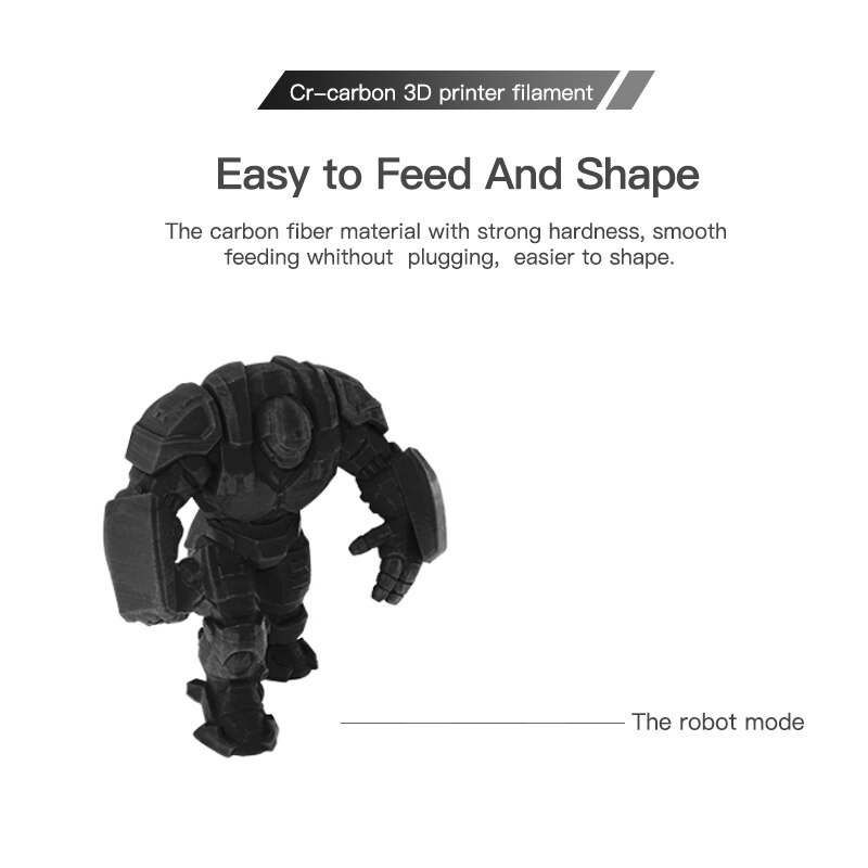 Creality 3D Printer Filament Carbon Fiber 1.75mm/1kg High Strength Compound Material +/-0.03mm High Hardness