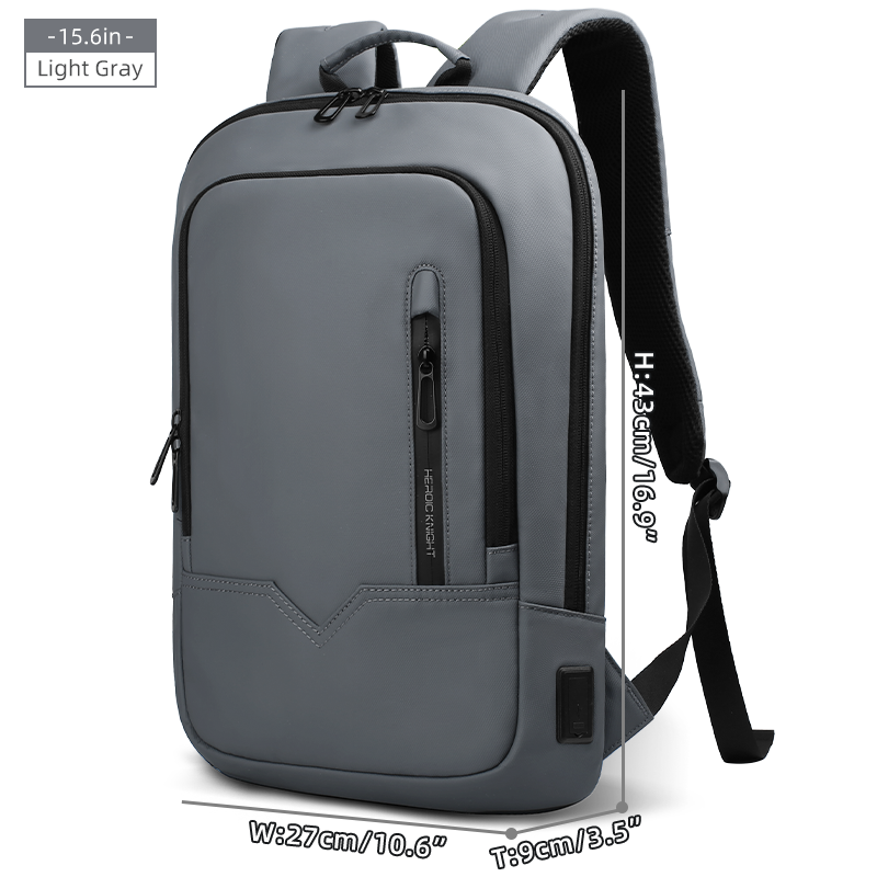 Mochila de trabajo para ordenador portátil Heroic Knight, mochila delgada impermeable multifuncional de 15,6 "17", mochila de viaje de negocios, bolso escolar de para hombre