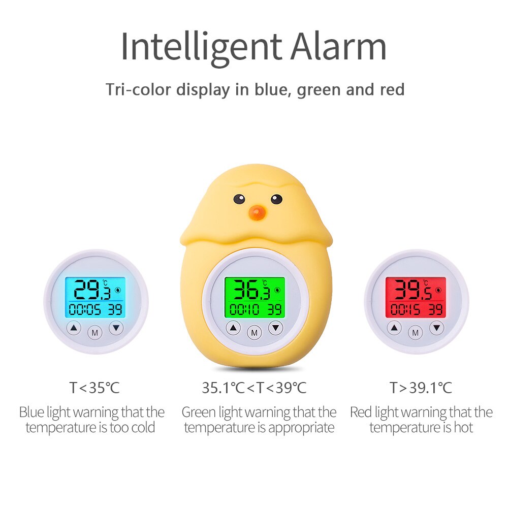 Baby Water Thermometer Bad Thermometer Met Kamertemperatuur Tri-Color Backlit Display Drijvende Bad Speelgoed Veiligheid Temperatuur