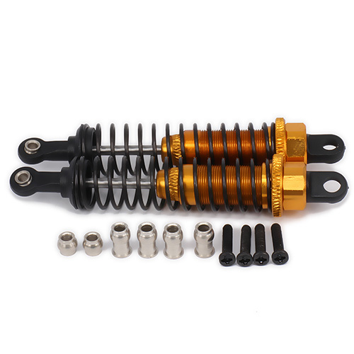 RCAWD Adjustable 80mm Alloy Aluminum Shock Absorber Damper For Rc Car 1/16 Traxxas Buggy Truck Hpi Hsp Losi Axial Tamiya Redcat: Yellow