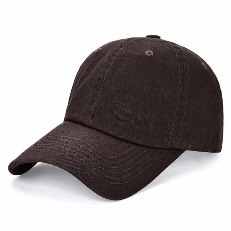 Adjustable Plain Soft Baseball Cap Washed 100% Cotton Dad Hats Unisex Daily Orange Pink Black Red Blue Khaki Brown: Brown