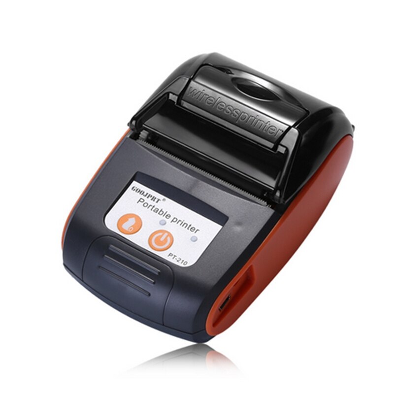 GOOJPRT PT-210 Android Portable Bluetooth imprimante thermique tenu dans la main 58mm imprimante de reçus pour Ios Android téléphone prise ue