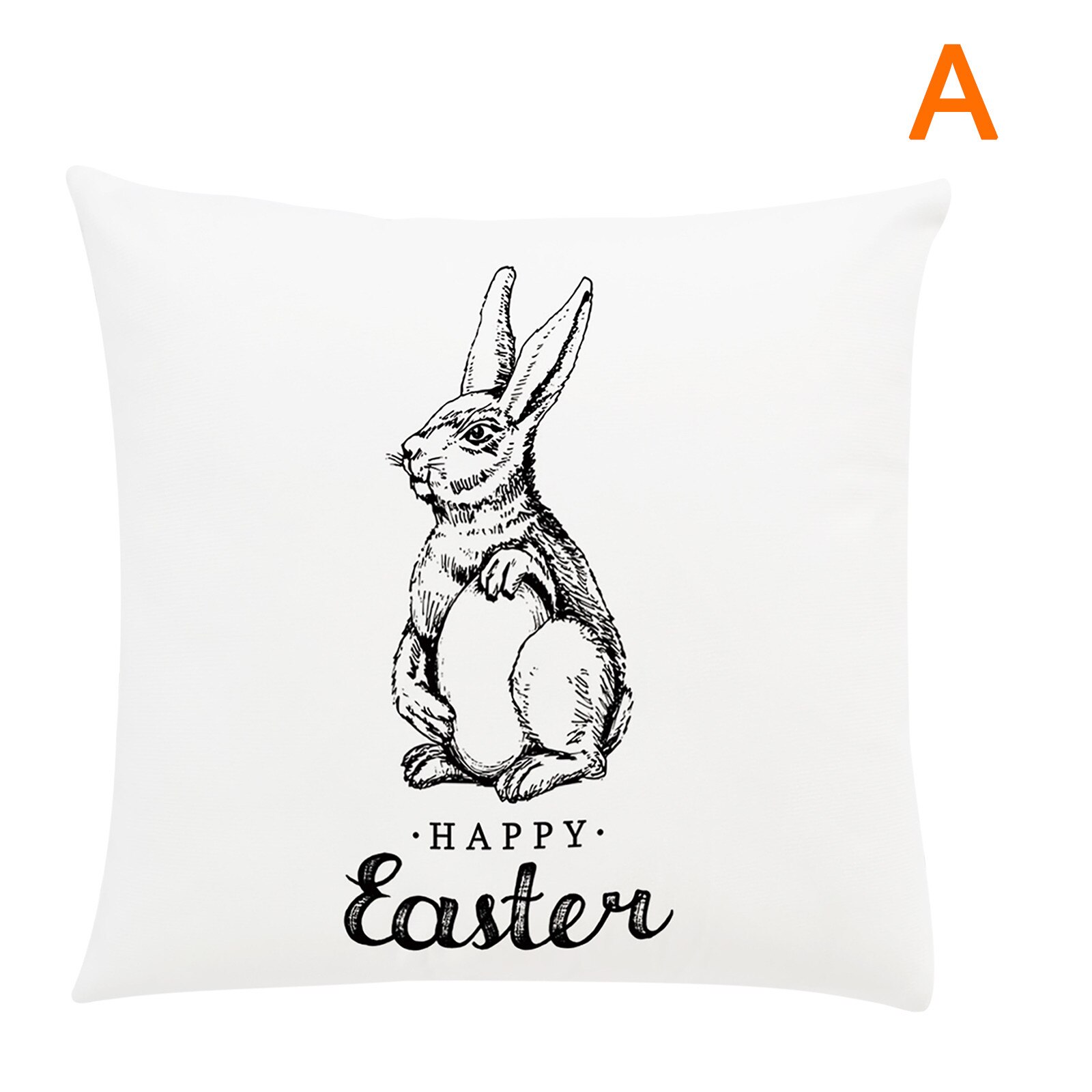 Top Selling Konijn Afdrukken Pasen Dag Kussen Cae Sofa Auto Kamer Kussenhoes Woondecoratie Accessoires: A