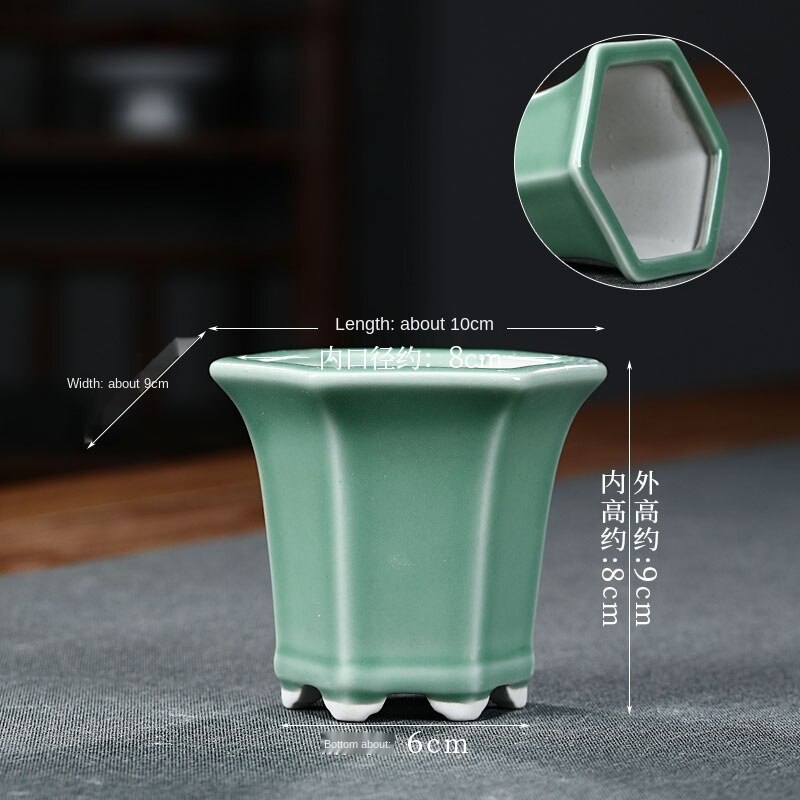 New Arrival domowe doniczki ceramiczne stół Bonsai zielone sukulenty doniczki pulpit dekoracyjne do ogrodu LB552: color3