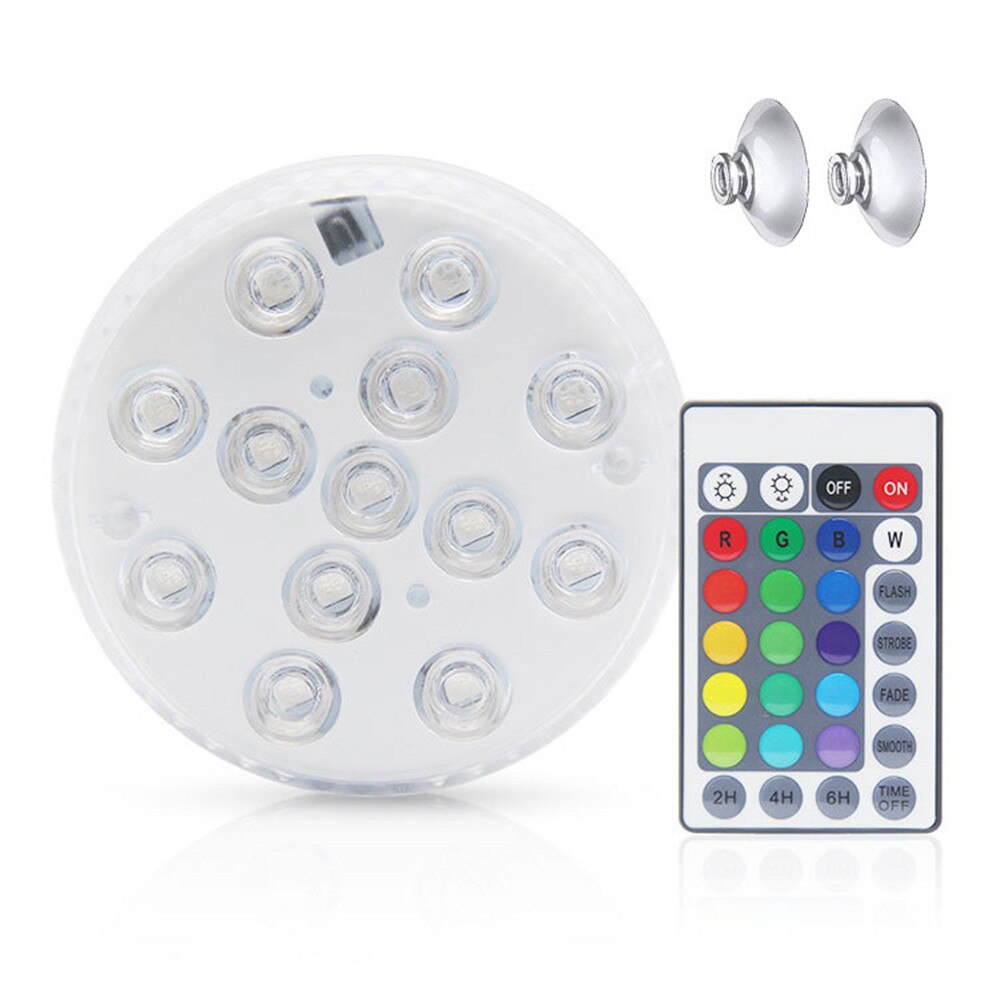 mise à niveau Aimant RVB Lumière Submersible IP68 13LEDs Sous-Marine Lampe De Nuit Extérieure Vase Bol Étang Piscine Décoration Lampe