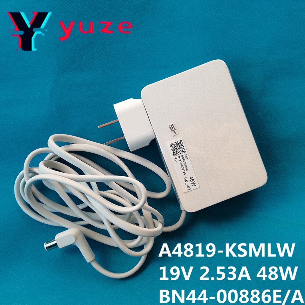 AC Adapter Power Supply A4819-KSMLW 19V 2.53A 48W BN44-00886E/A For Samsung Monitor UN32J4000 C27H711Q C32H711QEC LC27JG52QQUXEN