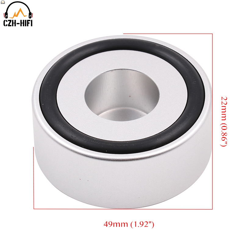 1Pc 49Mm Cnc Gefreesd Massief Aluminium Voeten Standaard Mat Pad Voor Audio Versterker Dac Radio Speaker Draaitafel Gitaarkast