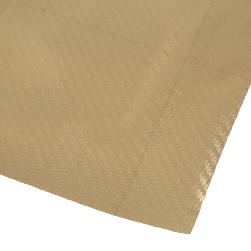 DIY 30x127 3D Carbon Fiber Decal Vinyl Film Wrap Roll Adhesive Car Sticker Sheet Gold