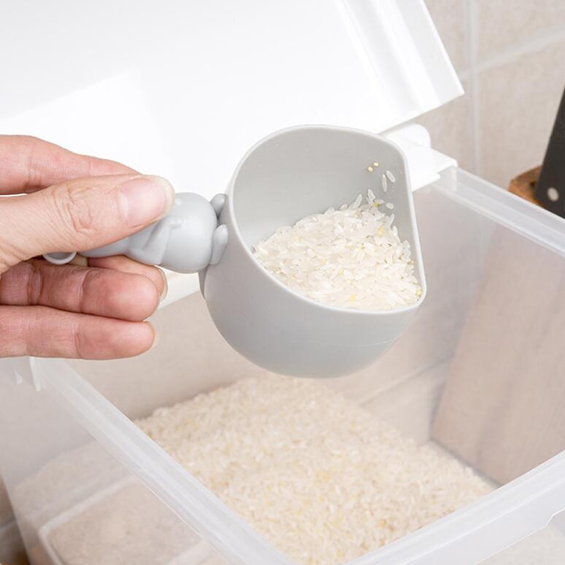Ris korn målebæger køkken ris skovl plastik mus formet praktiske hjem køkken gadgets
