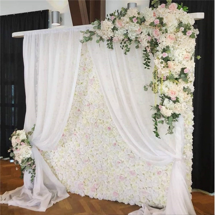 White Sheer Silk Cloth Drapes Panels Hanging Curtains Photo Backdrop Wedding Party Events DIY Decoration Textiles 2.8x1.5M